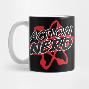 Funny Science Scientist Action Nerd Atom Blue Mug